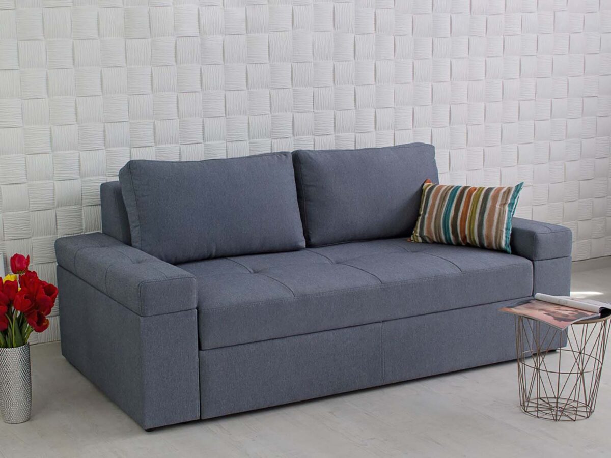Диван на металокаркасе Прайм-Ф Lux (варианты ширины спального места: 1200/1400/1600 на 2000) — 16 фото с описанием - 3 (Под заказ)