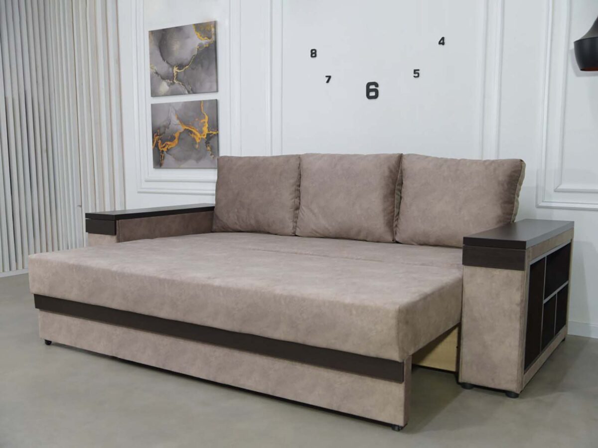 Диван Скай (бар + полки для книг) ортопедическое спальное место, пружинная система Pocket Spring – 89 фото с описанием - 17 (Под заказ)
