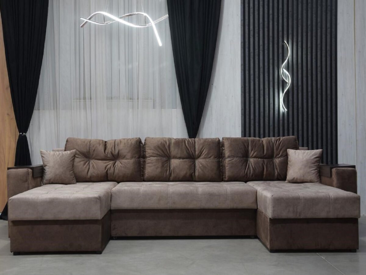 Угловой диван АК-3 П-образный (спальное место 160 на 270, ортопедическое спальное место, пружинная система Pocket Spring) — 89 фото с описанием - 13 (Под заказ)